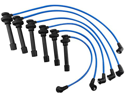 High Performance Racing Spark Plug Wire Set Compatible with Chrysler Cirrus Sebring Dodge Avenger Stratus Mitsubishi Eclipse Galant V6 3.0L 2.5L 1995-2005