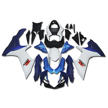 YTL Blue White Black Full Fairing Fit for Suzuki 2011-2026 GSXR 600/750 - color: 001 Blue White Black