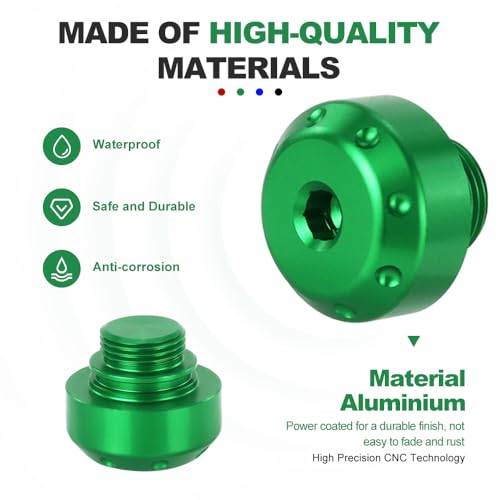 Xitomer Foot Pegs End Caps for Subcage - 4 Color Protective 6061-T6 Aluminum (Green) - color: Green
