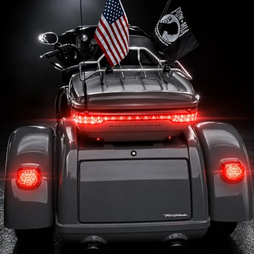 Eagle Lights Flashing Strobe LED Tail Brake Light Kit for Harley Davidson Tri Glide Models - color: Trike - Tri Glide Kit (Smoked)