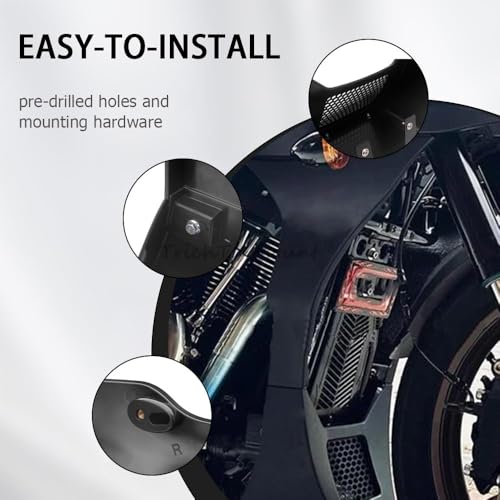 Motorcycle Fairing Chin Spoilers Cover Kit Fits for Harley Softail Low Rider FXLRST 2022-2024 and FXRST 2022,Fairing Support Side Panel (Gloss Black) - color: Gloss black