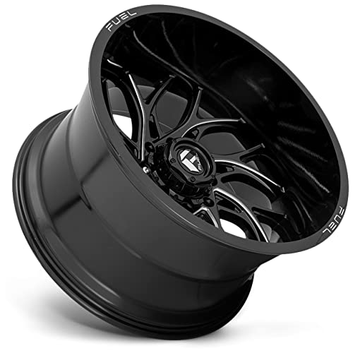 FUEL OFF-ROAD 1 Piece D741 20X10 5X5.0 GL-BLK-MIL -18MM - D74120007547 - color: GLOSS BLACK MILLED, size: 20X10,5X5.0,-18mm
