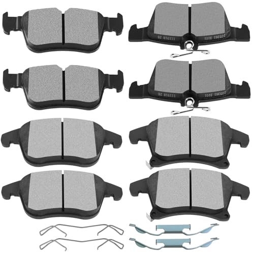 SCITOO Disc Brake Pads Sets Semi-Metal 8pcs Fit For Ford For Fusion 2013-19 - size: Front D1653 & Rear D1665