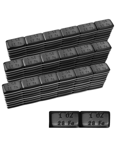 Upgraded 1oz Steel Adhesive Stick-On Wheel Weights, Black 144pcs - color: Black, size: 1oz - 144PCS