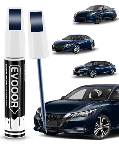 Touch Up Paint Compatible with Nissan Exact Match 2 in 1 Touch up Paint for Chips and Nicks Repair (Deep Blue Pearl(RAY) Compatible with 370Z/Altima/Frontier/GT-R/Leaf/Maxima/Murano/Sentra/Titan/Titan-XD/Versa/Versa-NoteDeep Blue Pearl(RAY) Compatible wit