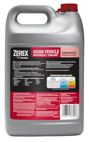 Zerex Asian Vehicle Red Antifreeze Coolant Concentrate 1 Gallon