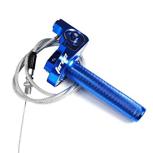 Throttle Grip Motorcycle 22mm CNC Aluminum Quick Twister Throttle Cable for CRF50 CRF70 70 110 70CC 110CC IRBIS 125 250 Dirt Pit Bike Accessories (Blue) - color: Blue