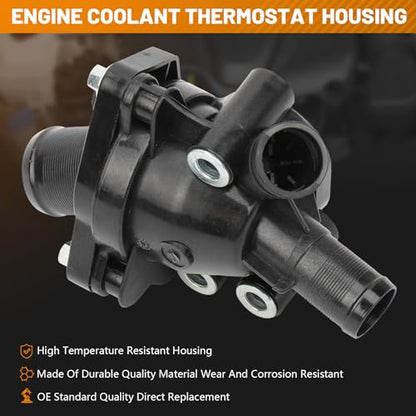 BRTEC 31319606 Engine Coolant Thermostat Housing for Volvo C30 S40 - color: 31319606