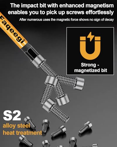20PCS 4 Inch S2 Magnetic Hex Bit Set Metric SAE Impact Drill Bits