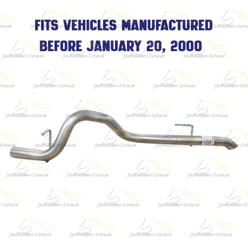 Northeastern Exhaust | Stainless Steel Exhaust Tail Pipe Compatible for Jeep Cherokee 1996-2001 2.5L | Automotive Replacement Parts | Free Clamp and Hanger Included