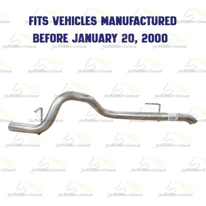 Northeastern Exhaust | Stainless Steel Exhaust Tail Pipe Compatible for Jeep Cherokee 1996-2001 2.5L | Automotive Replacement Parts | Free Clamp and Hanger Included