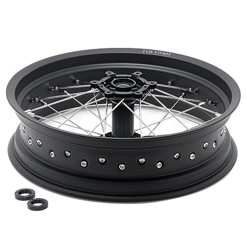 TOFR 17"x4.25" CNC Spoke Rear Wheel Rim Hub for Sur-Ron Ultra Bee Black - color: Black, size: N/A Front 17" Rear
