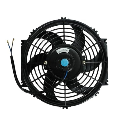 10 Inch Universal Slim Fan Push Pull Electric Radiator Cooling Fan - size: 10inch 80W