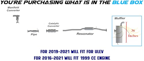 Exhaust Muffler Compatible for 2016-2021 Hyundai Tucson 2.0L | Stainless Steel | Northeastern Exhaust | Free Gasket Included | Direct-Fit Replacement