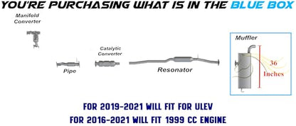 Exhaust Muffler Compatible for 2016-2021 Hyundai Tucson 2.0L | Stainless Steel | Northeastern Exhaust | Free Gasket Included | Direct-Fit Replacement