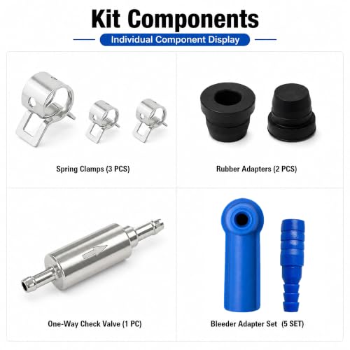 Brake Bleeder Kit with 100 mL Syringe for Hydraulic Brake Service - size: Brake Bleeder Kit