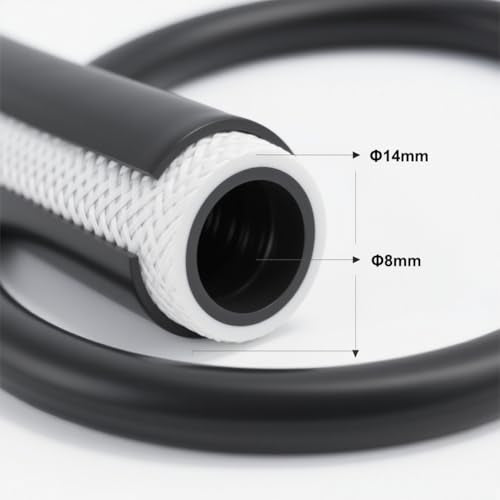 5/16 Transmission Oil Cooler Hose J1532 Fuel Line Hose 300PSI Push Lock with Clamps 10FT - size: 5/16 10FT with Clamps
