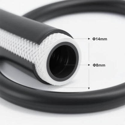 5/16 Transmission Oil Cooler Hose J1532 Fuel Line Hose 300PSI Push Lock with Clamps 10FT - size: 5/16 10FT with Clamps