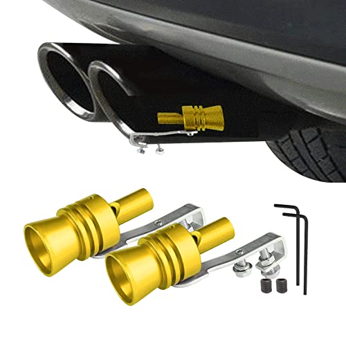 2PCS Car Turbo Whistle, Aluminum Alloy Universal Turbo Whistle - color: Gold