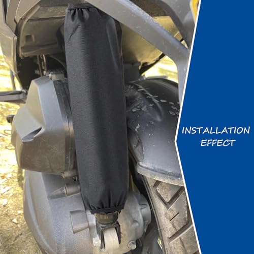2 Pack 270mm Universal Motorcycle Shock Covers Set, Black