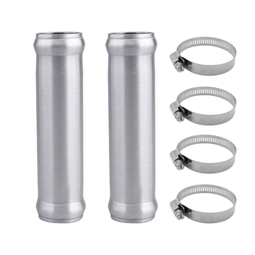 AC PERFORMANCE OD 1" Aluminum Tube Hose Joiner 2PCS with Clamps - size: 1" (25mm) - 2PCS