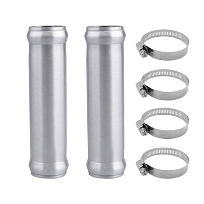 AC PERFORMANCE OD 1.25" Aluminum Tube Hose Joiner 2PCS with Clamps - size: 1.25" (32mm) - 2PCS