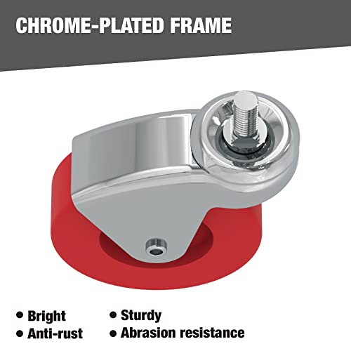 BIG RED 2 Pack 2.5" Swivel Caster Wheel for Creeper Service Utility Cart Stool Post Mount, TR6551 - style: Replacement Swivel Wheels