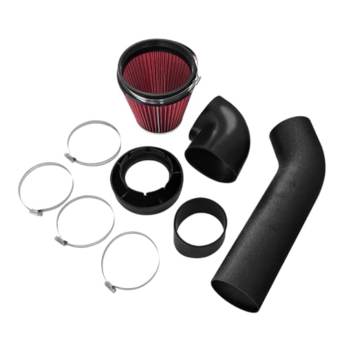 4'' Universal LS Swap Cold Air Intake Kit with Filter Fits for LS1 LS2 LS3 4.8L 5.3L 5.7L 6.0L - Aluminum MAF/Speed Density with Performance Filter