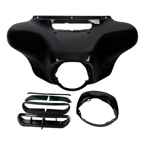 HR3 Dark Slate Candy/Arctic Black Batwing Outer Fairing Body + Vent Trim Compatible with 2017 CVO Street Glide FLHXSE - color: Dark Slate Candy / Arctic Black