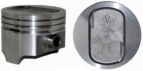 LowPricedAutoParts Set of 8 Rectangular Dish Top Pistons for 77-93 Ford 5.8L/351W | Standard Size | 4.000in. Bore Diameter