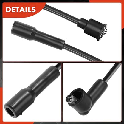 A-Premium 7MM Spark Plug Wires Set of 9 Compatible with Jeep & Pontiac