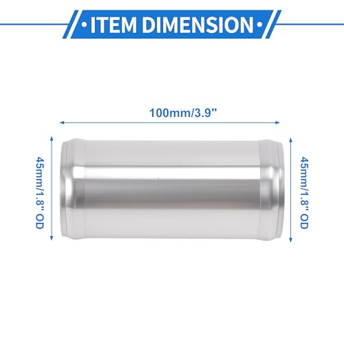 1.75" OD 0° 6063 Aluminum Alloy Tube Intercooler Pipe 4" Length - size: 1.75"OD 4"Length