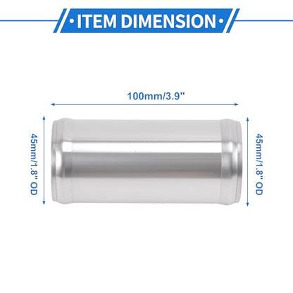 1.75" OD 0° 6063 Aluminum Alloy Tube Intercooler Pipe 4" Length - size: 1.75"OD 4"Length