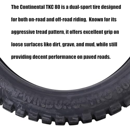 Continental TKC 80 Twinduro Rear Motorcycle Tire 120/90-18 Adventure - size: 120/90-18