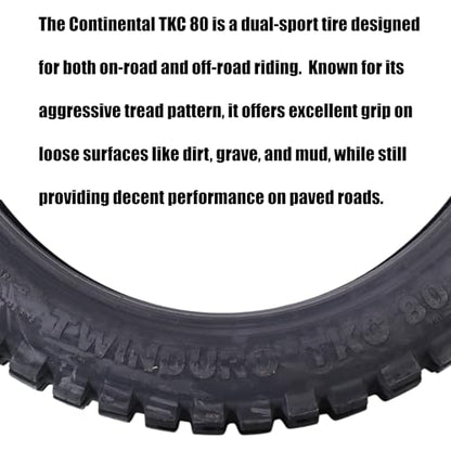 Continental TKC 80 Twinduro Rear Motorcycle Tire 120/90-18 Adventure - size: 120/90-18