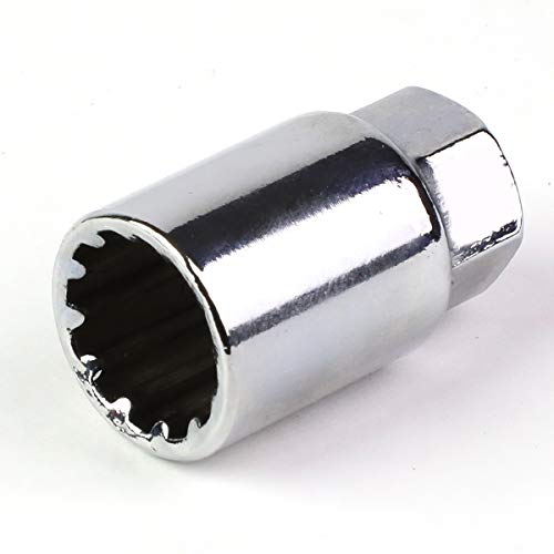 Auto Dynasty M12 x 1.5 Open End Design 16-Piece Aluminum Alloy Wheel Lug Nuts + 4 x Lock Nut + 1 x Lock Nut Key (Gun Metal) - color: Gun Metal