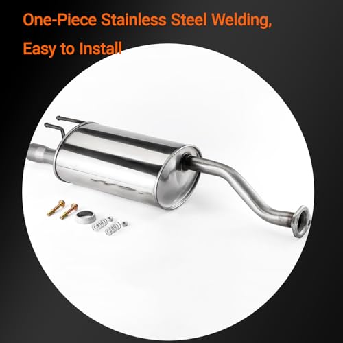 409 Stainless Steel Rear Exhaust Muffler for 2006-2011 Honda Civic HC08 - size: w/ Hanger For 2006-2011 Honda Civic
