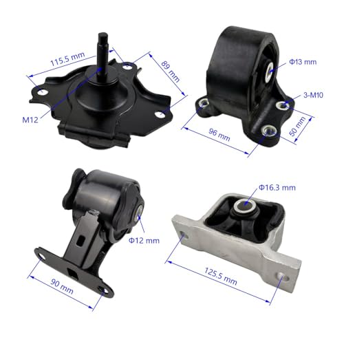 4PCS Engine Motor & Trans Mount Set Compatible with Honda Element 2.4L 2003 2004 2005 2006 with Automatic Trans Mount, Replace# A6597 A4573 A4504 A4579 A4506 - size: 2003-2006 Element 2.4L Automatic Trans