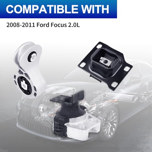 3-Pc Engine Motor Mount Kit for 08-11 Focus 2.0L Models - size: 2008-2011 Ford Focus 2.0L