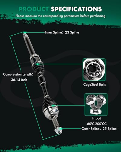 SCITOO CV Axle Drive Shaft For Ford Fiesta 1.0L 2014-2017