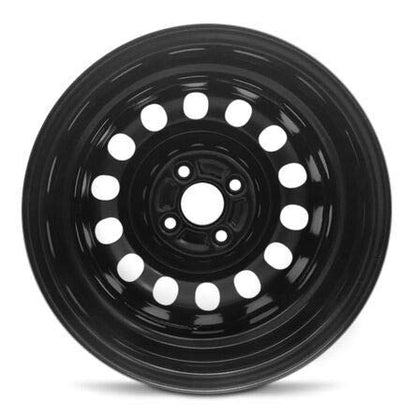 New OEM Replacement Wheel for Toyota Corolla (93-02) 14x5.5 inch Steel Rim Painted Black Fit 175/65R14 - size: 14x5.5 inch - Black
