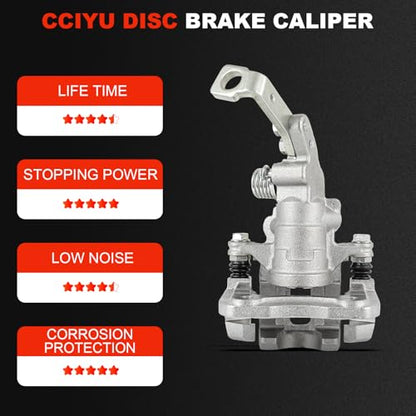 cciyu Rear Right Disc Brake Caliper Assembly with Bracket 19-B1446 - size: Rear Right[19-B1446]