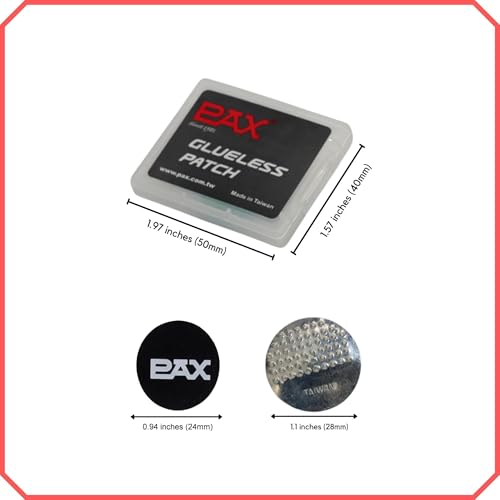 PAX 14 Pcs Glueless Bike Tire Patch Kit (2 Packs), 24mm (0.94 Inch) Round, Lightweight Pre-Glued Self-Adhesive Puncture Repair for Inner Tube, Instant Flat Fix for Road, Mountain, BMX