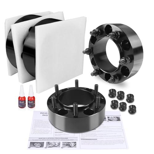 FLYCLE 6x5.5 Hubcentric Wheel Spacers 2 inch for 1995-2023 Tacoma 1989-2024 4Runner, 6x139.7mm Wheel Spacer with 12x1.5 Studs 106mm Bore for Tundra FJ Cruiser Fortuner Sequoia GX460 GX470 - size: 2 Inch