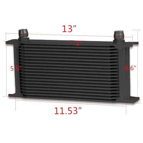 G-PLUS Black AN10-10AN 19 Row Universal Racing Engine Transmission Oil - color: Black, size: 19 Row AN10