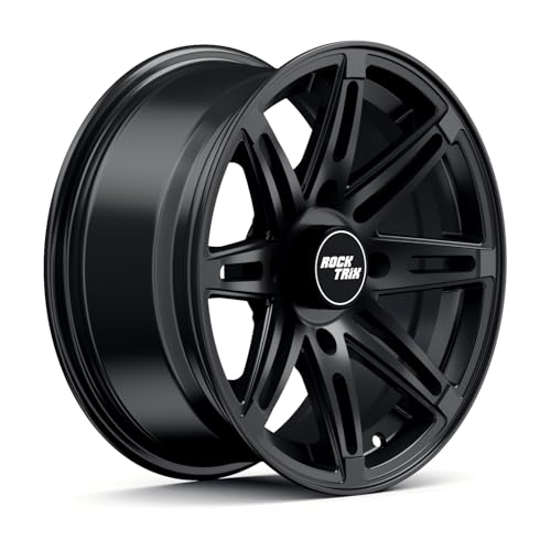 RockTrix RT103 14x7 ATV UTV Wheel 4x156 4+3 Offset, Matte Black, 1pc Single