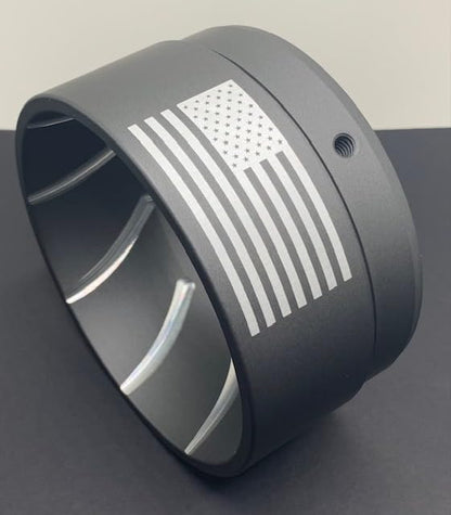 Khrome Werks Compatible End Cap "Comet-F" Exhaust Muffler Tip fits on 4.5" Khrome Werks Exhaust (COBALT GRAY) - style: COBALT GRAY