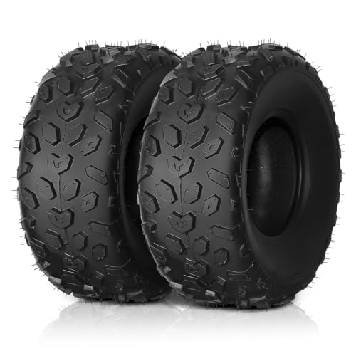 TUFFIOM 19x7-8 ATV UTV Tires for All-Terrain, 4PR Mini Bike Tires with Good Longitudinal Traction and Reversing Performance on Mud, Sand and Rocks, Tubeless, Set of 2 - size: 19x7-8 4PR (2 pack)