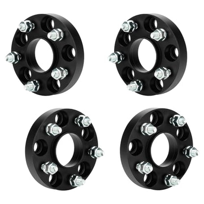 ILONPA 4pcs 5x4.5 1 inch (25.4mm) Hubcentric Wheel Spacers with 67.1mm Bore for Hyundai Elantra Veloster Sonata Santa Fe, Genesis Coupe, Mazda 5 MX-5, 5x114.3 M12x1.5 Thread 5 Lugs Wheel Adapters