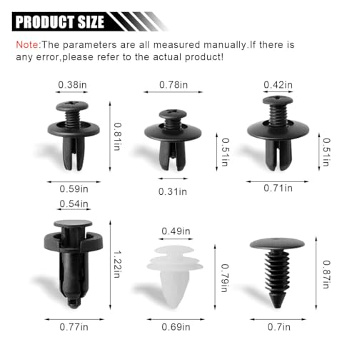 LAINLOY 50PCS Plastic Car Body Trim Clips, Car Bumper Clips - size: 50PCS